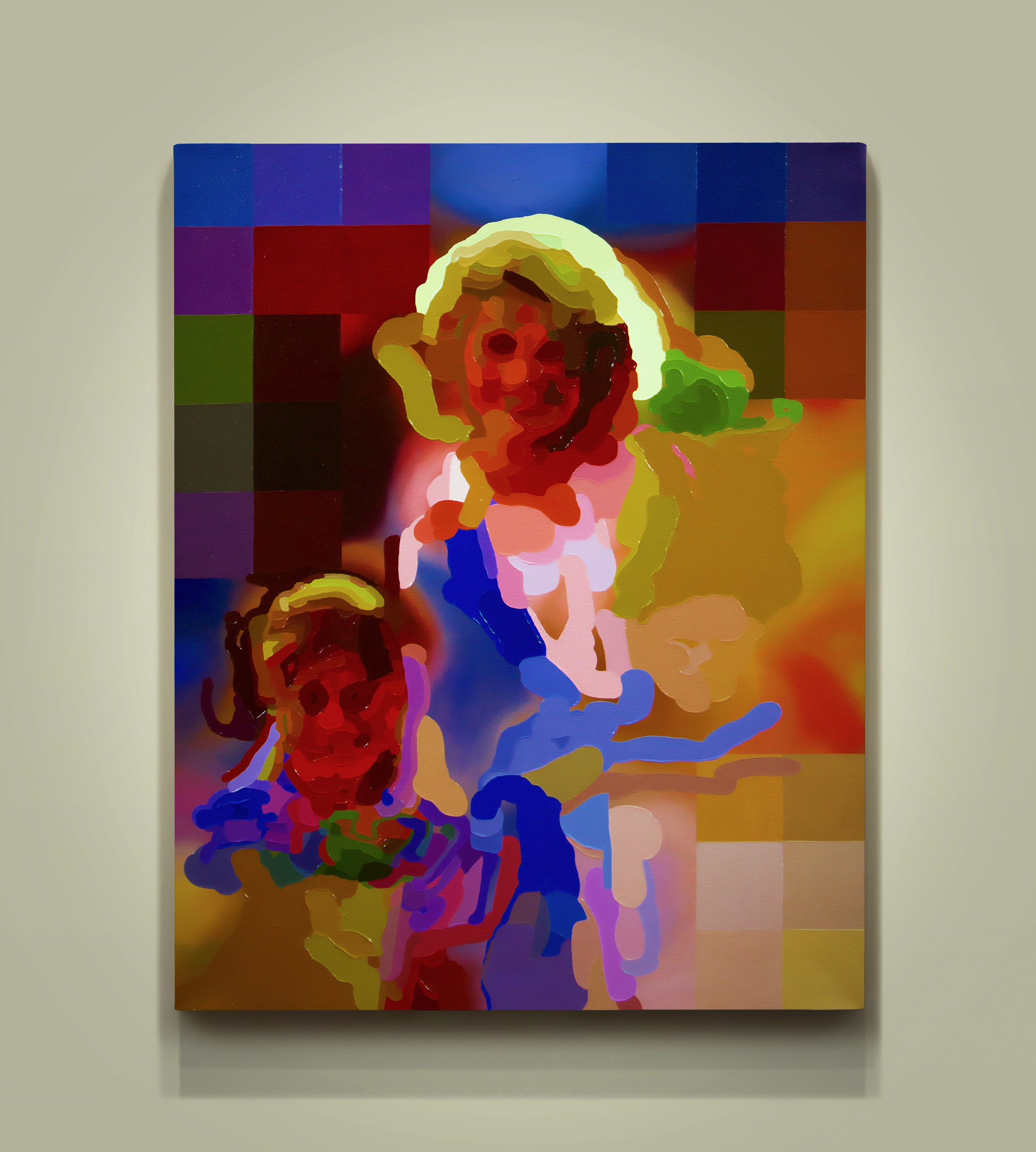 Mom and Daughter with Groceries