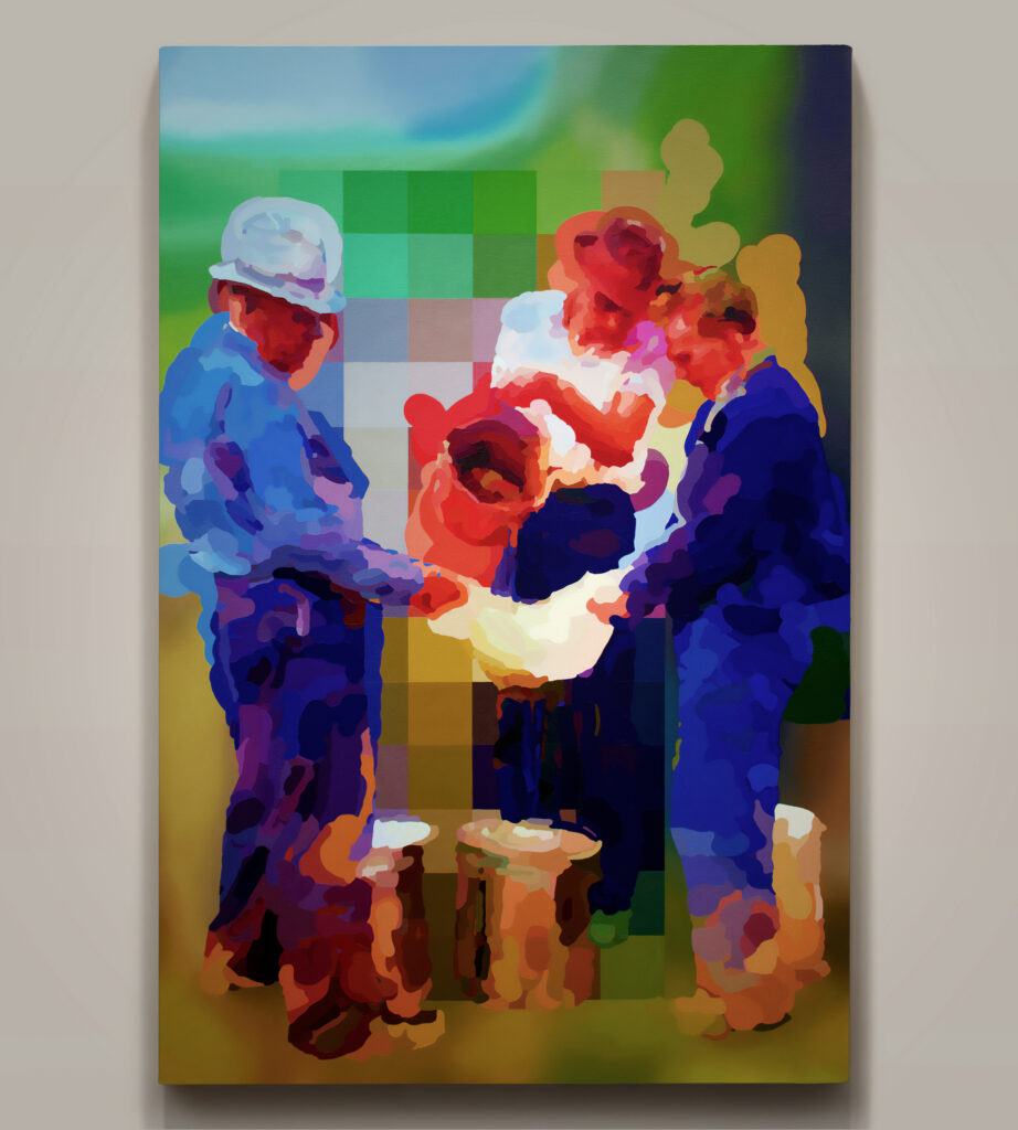 Straining the Sorghum Syrup